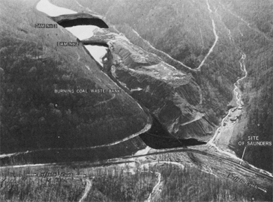 Aerial view of 3 dams