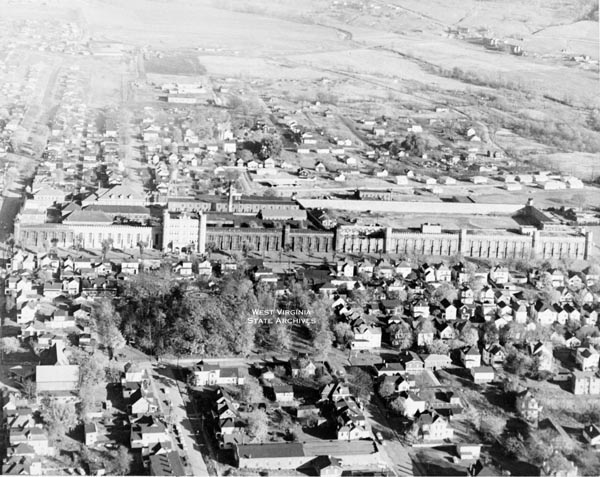 Aerial view of the West Virginia Pentitentiary