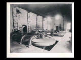 Water wheel gears in the power house of Electro Metallurgical Company Kanawha Plant.