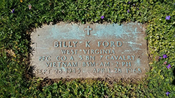 Pfc. Ford�s military marker, Montgomery Memorial Park. Courtesy MAJ (Ret) T. Brad McGee