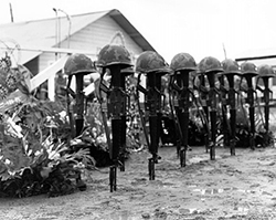 A memorial service was held in Vietnam for these fallen soldiers.