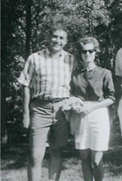 A family gathering with his wife, Peg, just before his deployment to Vietnam in 1965. Courtesy VVMF