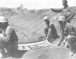 Burial of a fallen soldier at Iwo
Jima