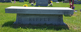 Grave markers for Stanley Riffle in Suncrest Cemetery, Find A Grave Memorial Number 137106174; used with permission